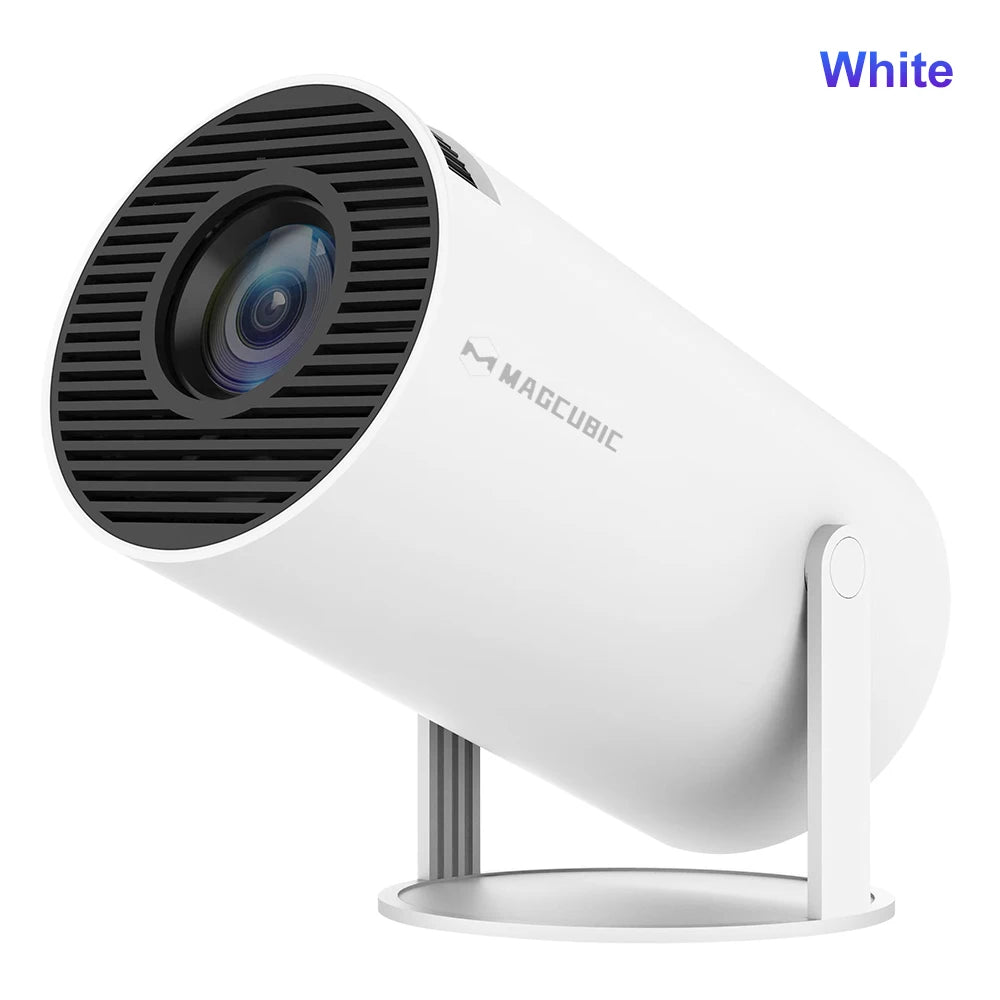 Projector Android 14 8K 1280*720P Hy300Pro+ Dual Wifi 290ANSI 180°Flexible BT5.0 Cinema Outdoor Portable Projector