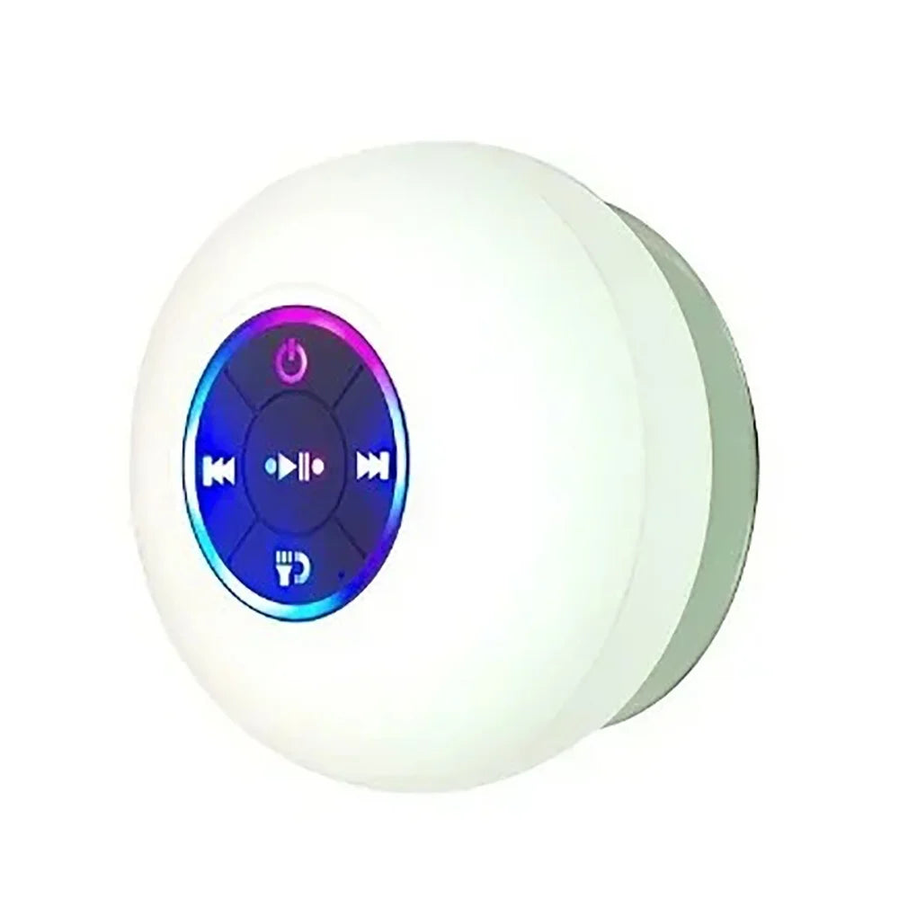 Mini Portable Large Suction Cup Speaker New Bathroom Waterproof Wireless LED Bluetooth Speaker Outdoor Sports Stereo Speaker