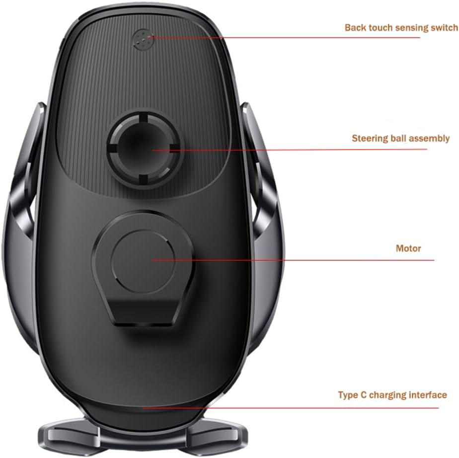 Experience the Ultimate Convenience with Our 15W Fast Wireless Phone Charger & Holder - Perfect for Car, Office, and Kitchen!