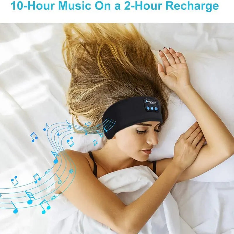 Bluetooth Wireless Sports Earphones and Sleep Mask Headband for Music Listening