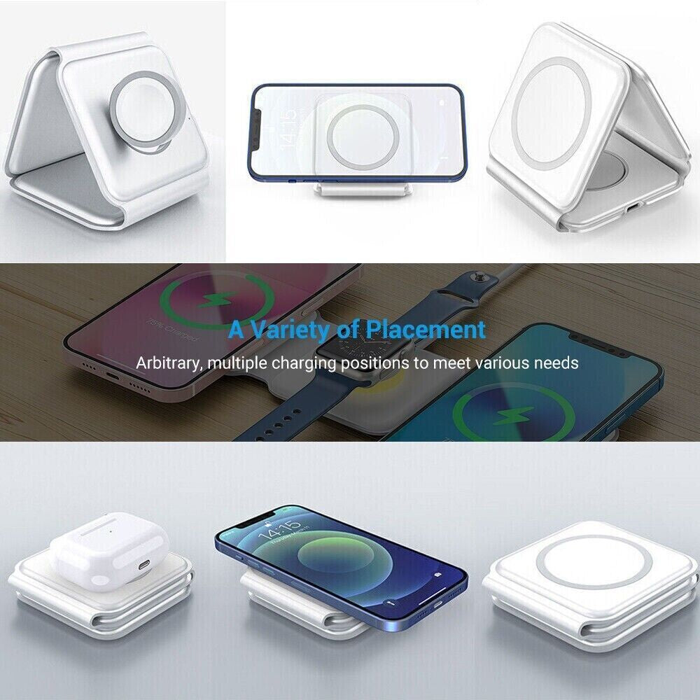 15W Fast Wireless Charging Stand for Samsung, iPhone, and LG Devices