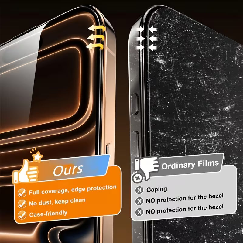 2 X Screen Protector Tempered Glass Iphone 17 Air 16E 15 Pro Max 14 13 12 11 XR