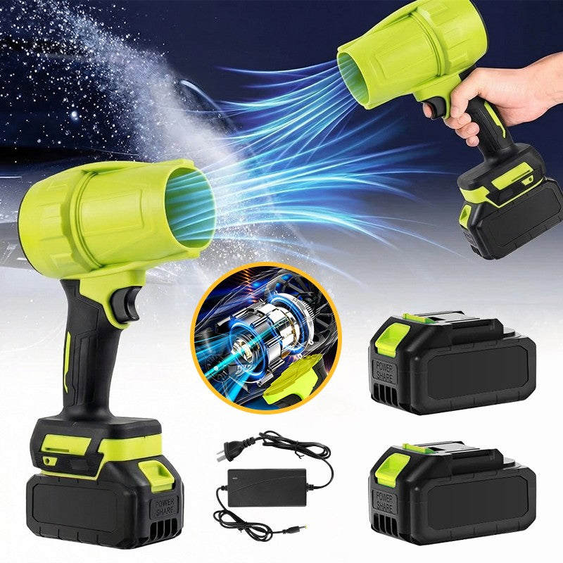 500000 RPM Electric Leaf Blower Cordless Turbo Jet Blower W/ 2 Lithium Battery