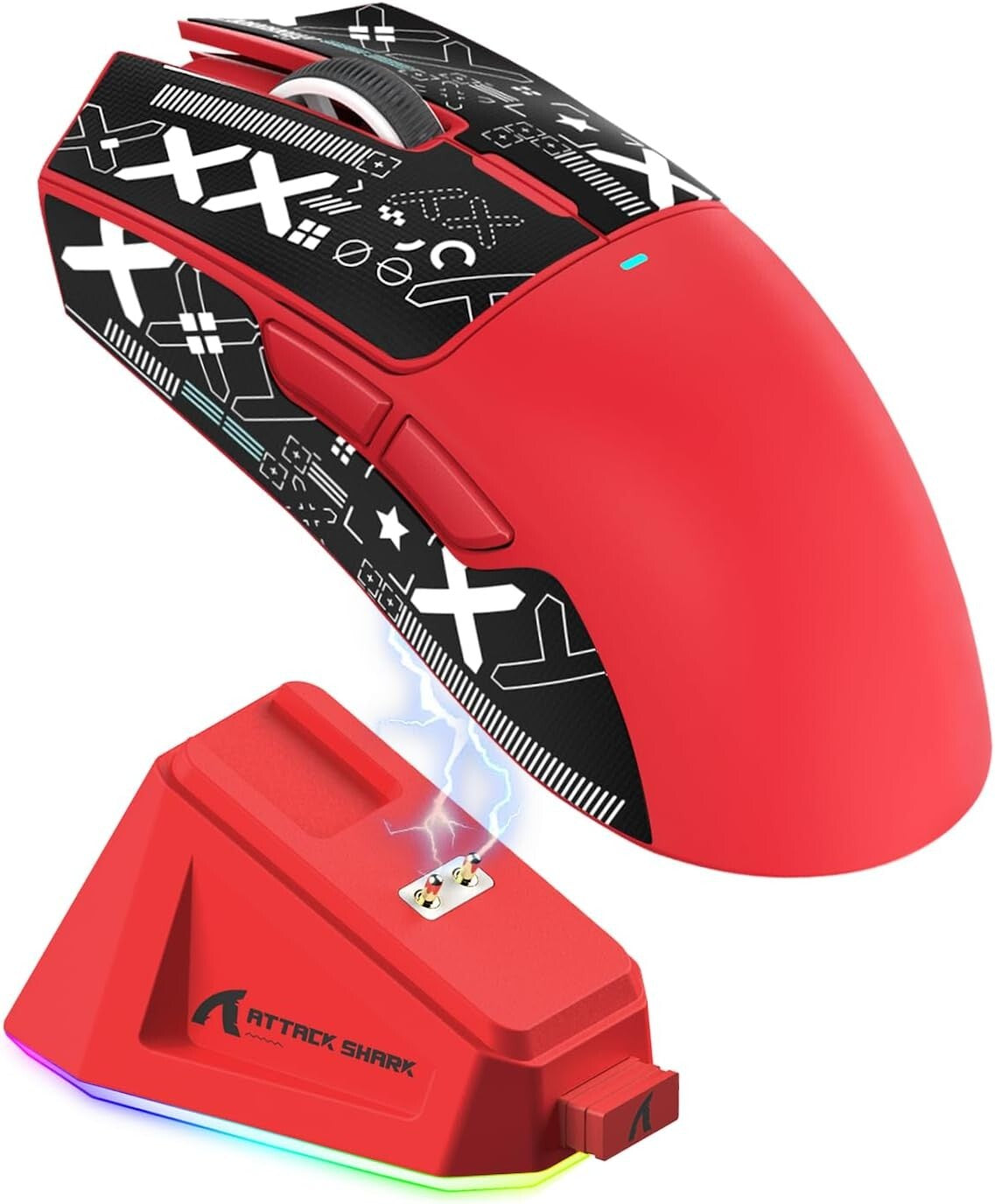 ATTACK SHARK X11 Tri-Mode Wireless Gaming Mouse with RGB Charging Dock, 22000DPI