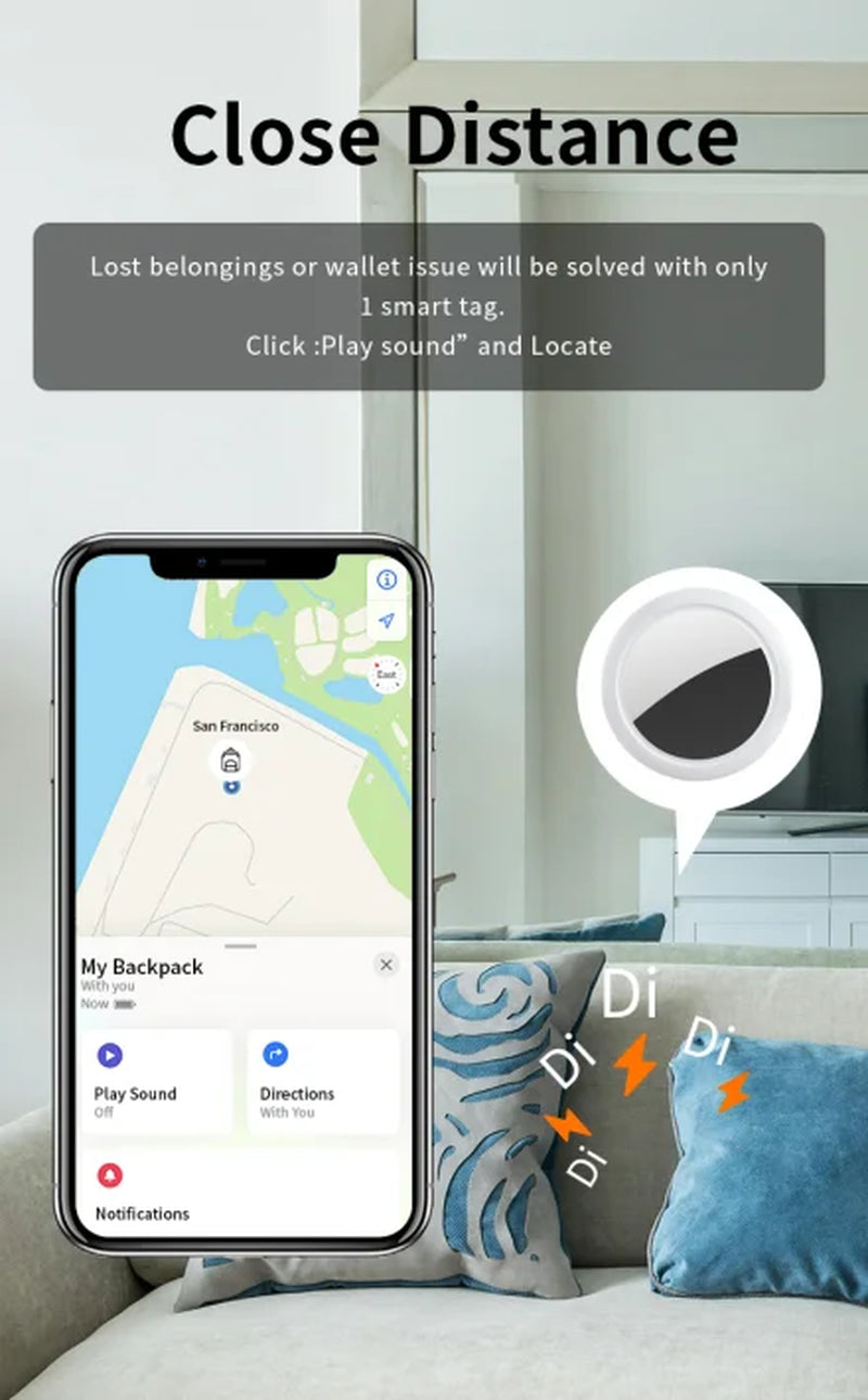 JSPTEC Airtag Bluetooth GPS Trackers IPX 5 Waterproof Sport Tracking Find My Elderly Kids Pets Available Mini Finders for IOS