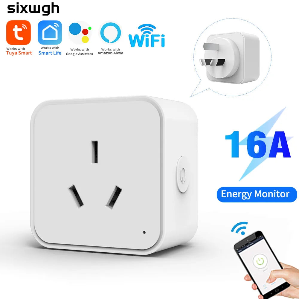 Tuya Smart Socket Power Strips Supplier Wifi Multi-Function Intelligent Outlet AU Plug Wireless Remote Timing Support Aleax