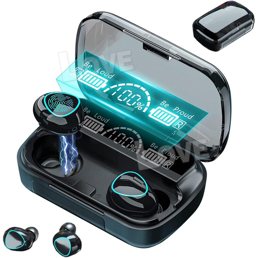 TWS Bluetooth 5.3 Waterproof Wireless Earbuds with LED Display - 2025 Model