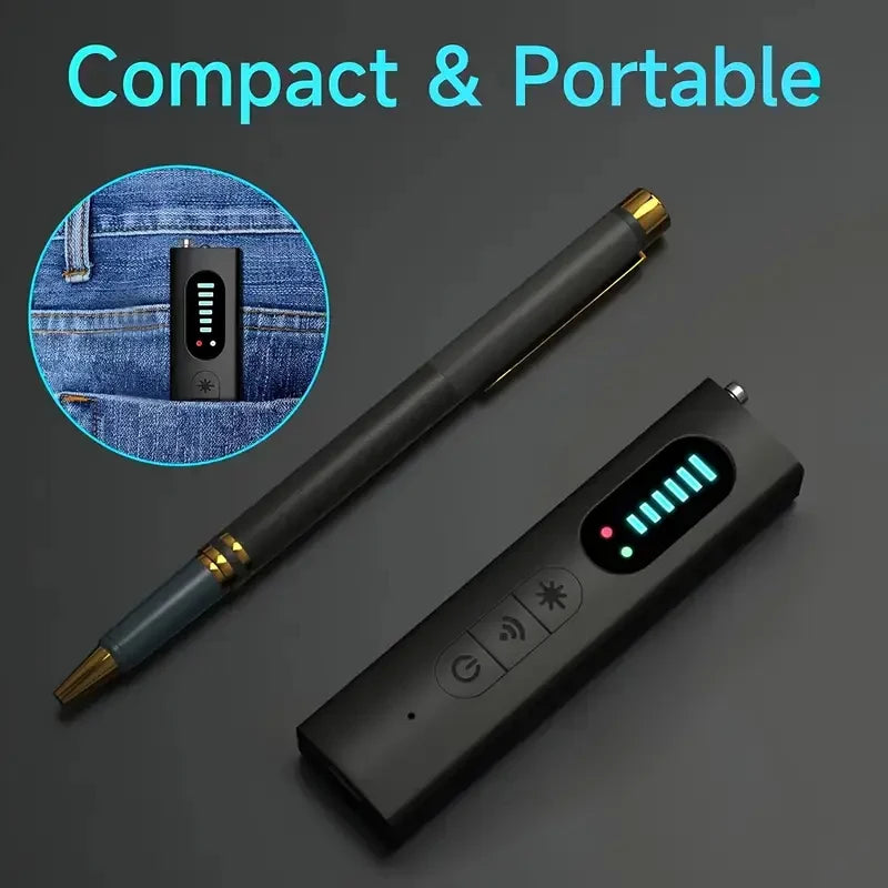 Hidden Camera Detector Anti-Spy Car GPS Tracker Listening Device Bug RF Wireless All Signal Scanner Gadget Security Protection