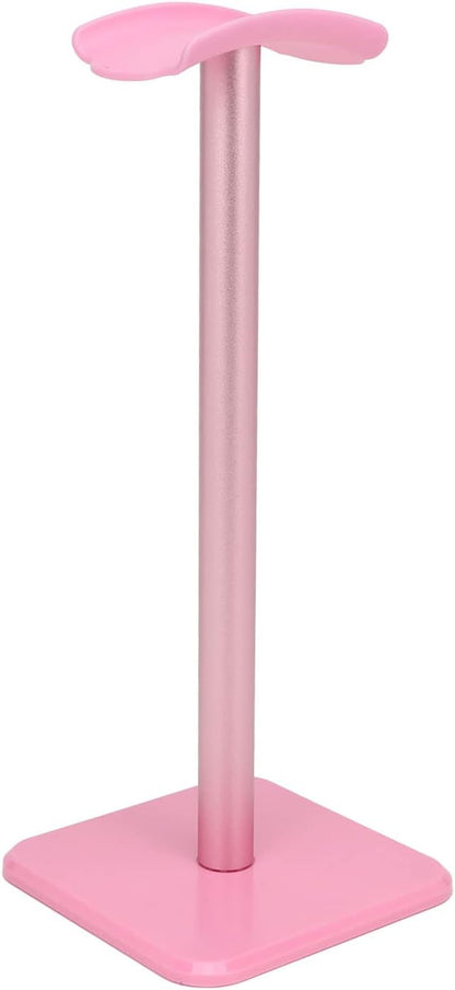 Headphone Stand, Durable Desk Headset Holder, Gaming Headset Holder Hanger Rack, Stable Non Slip Gaming Headset Stand for All Earphone Accessories (Pink)