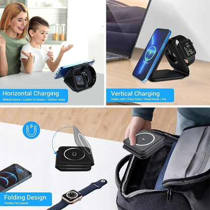 15W Fast Wireless Charging Stand for Samsung, iPhone, and LG Devices