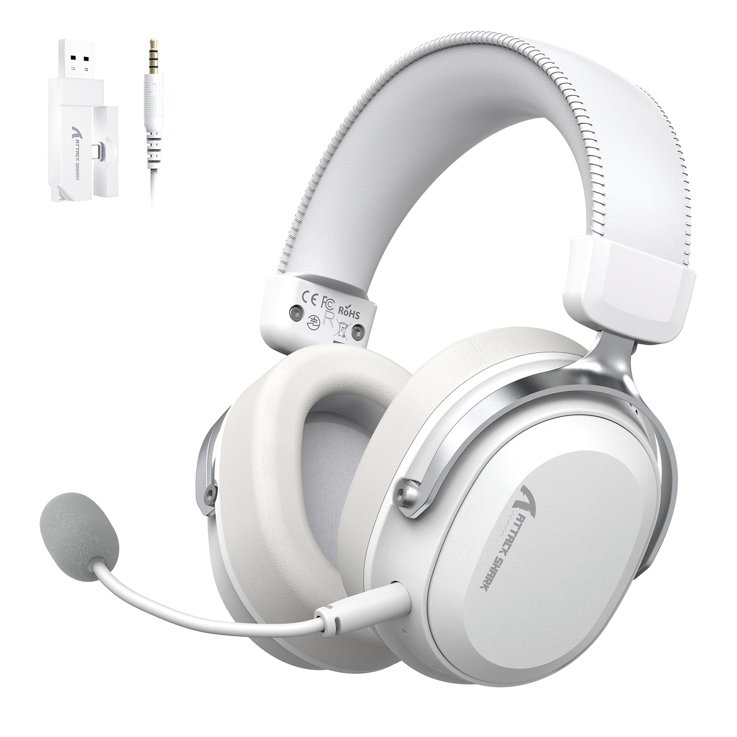 ATTACK SHARK L30Pro Wireless Gaming Headset, Detachable Microphone 7.1 Surround