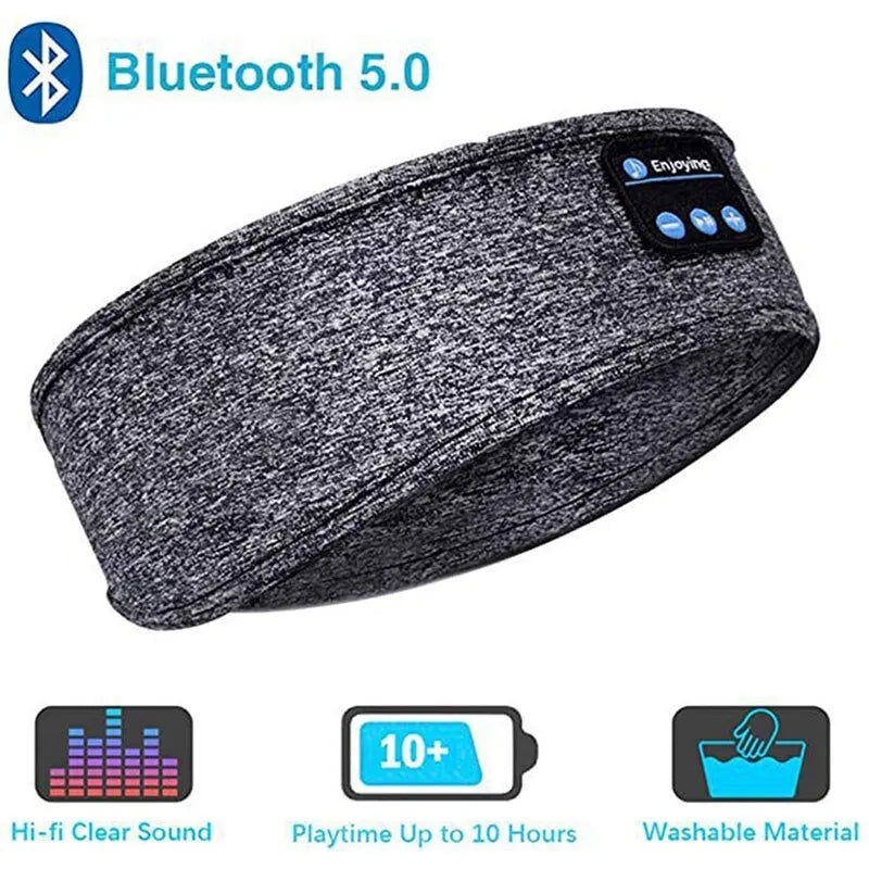Bluetooth Wireless Sports Earphones and Sleep Mask Headband for Music Listening