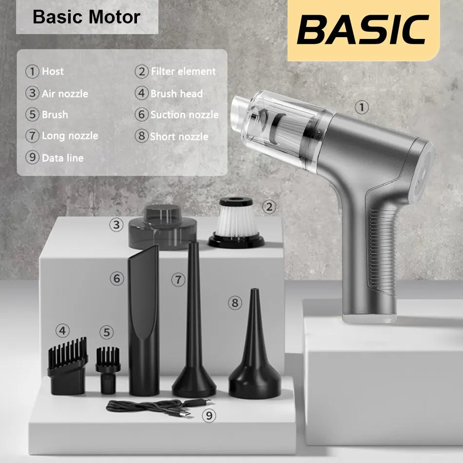 Mini High‑Power Wireless Car Vacuum