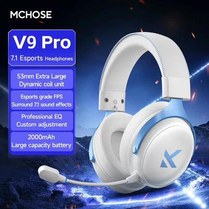 V9 Pro Headset with Microphone Three Mode Bluetooth Wireless Computer PC Gamer Headphones Accessories V9 Pro