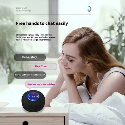 Mini Portable Large Suction Cup Speaker New Bathroom Waterproof Wireless LED Bluetooth Speaker Outdoor Sports Stereo Speaker