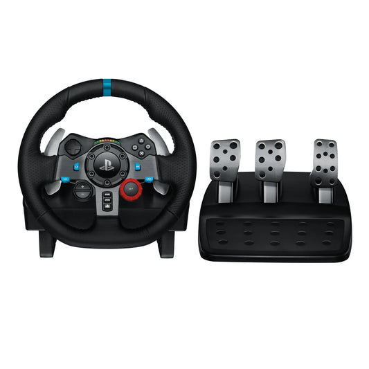 Logitech G29 Driving Force Racing Wheel with Pedals - Advanced Force Feedback, Stainless Steel Paddle Shifters, Leather Grip, USB Connectivity for PS5, PS4, PC, and Mac - Black