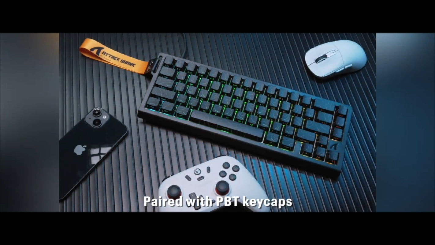 ATTACK SHARK X68 HE Rapid Trigger Mechanical Keyboard Magnetic Switch 60% Wired