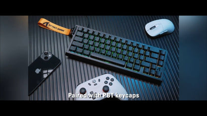 ATTACK SHARK X68 HE Rapid Trigger Mechanical Keyboard Magnetic Switch 60% Wired