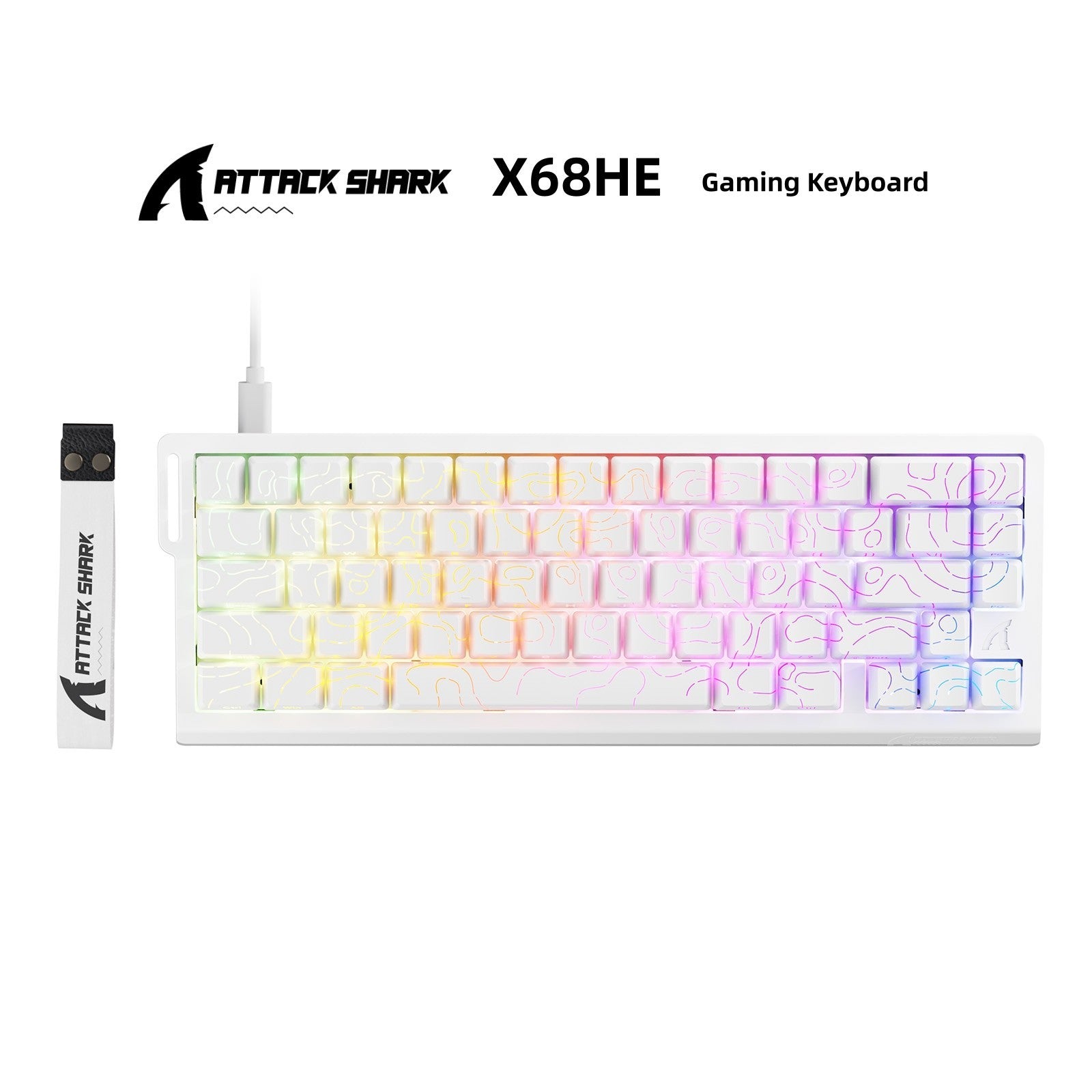 ATTACK SHARK X68 HE Rapid Trigger Mechanical Keyboard Magnetic Switch 60% Wired