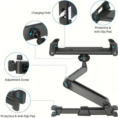 Tablet Stand, Car Headrest, Tablet Stand, and Children'S Extended Arm Car Rear Seat Installation Tablet Stand Are Compatible Wit