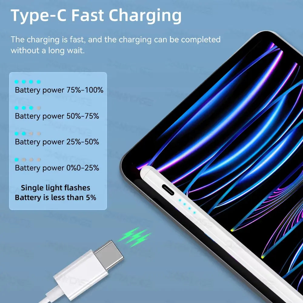 Pencil 2 Palm Rejection Power Display Ipad Accessories Ipad 2026 2025 2024 2019 2018 Pro 11 12.9 Air Mini Stylus Pen