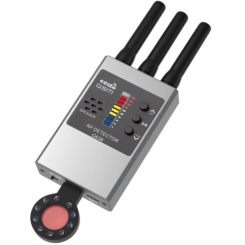 Anti-Spy RF Signal Detector Detection Camera GSM Audio Bug Finder GPS Signal Lens RF Tracker Detect anti Candid Camera Detector