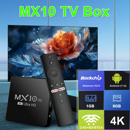 Android Smart TV Box Allwinner H313  F1 Cortex™-A53 Android 13 Set-Top TV Box Build in Wi-Fi 2.4G + BT5.0