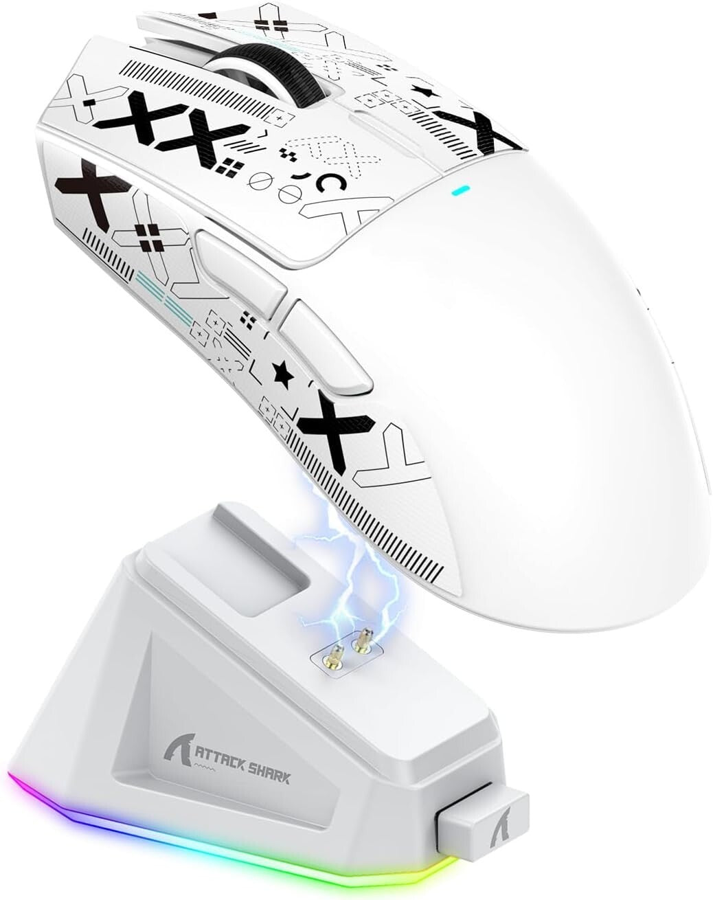 ATTACK SHARK X11 Tri-Mode Wireless Gaming Mouse with RGB Charging Dock, 22000DPI