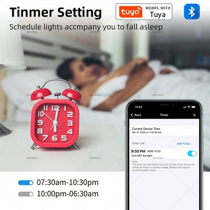 Smart Life APP Tuya Bluetooth LED Bulb Dimmable 15W 18W E27 B22 220V RGBCW Color Change Lamps Group Control Music Rhythm Timing