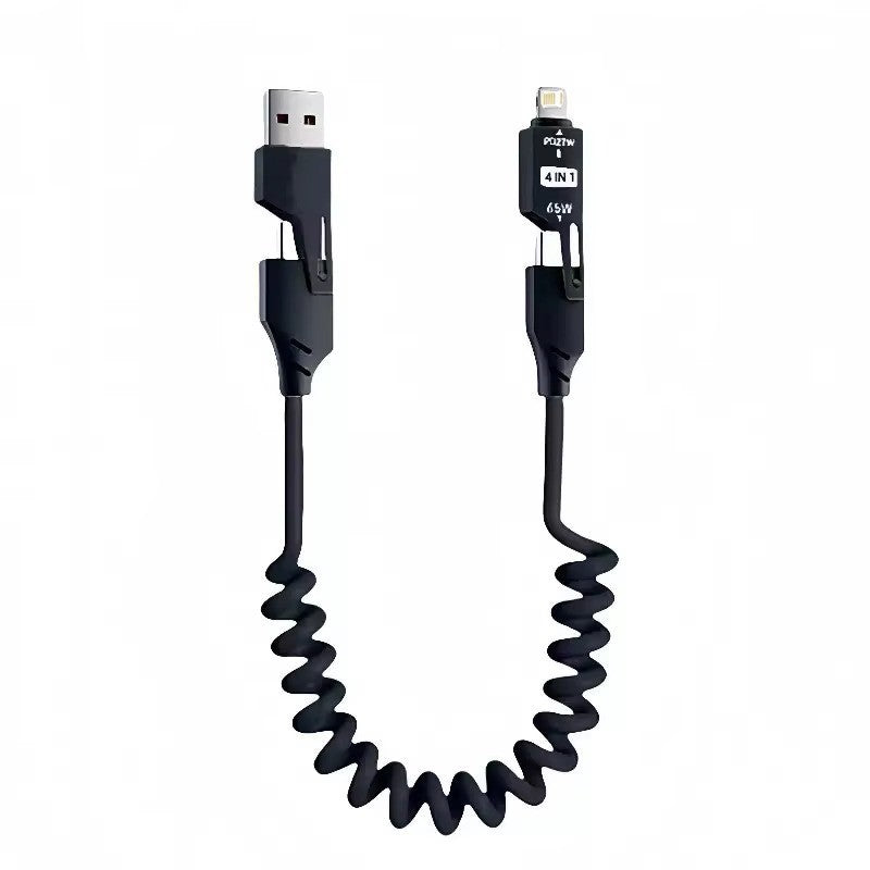 4 in 1 USB-C Charging Cable PD 65W USB a /Type C to Type C for Iphone Samsung