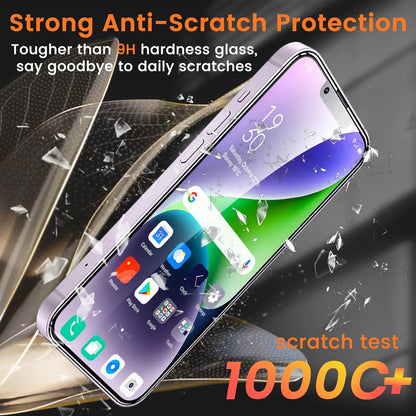 3+3 Pack Privacy Screen Protector for Iphone 14 plus 6.7-Inch with 3 Pack Camera Lens Protector, anti Spy Tempered Glass Film 9H Hardness Bubble Free Case Friendly