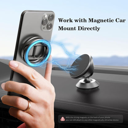Magnetic Phone Grip for Magsafe, Dual-Sided Magnet Phone Ring Holder for Iphone 16/15/14/13/12 Samsung Google Magsafe Accessories