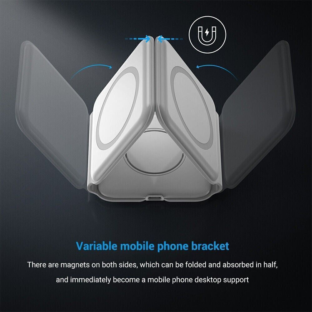 15W Fast Wireless Charging Stand for Samsung, iPhone, and LG Devices