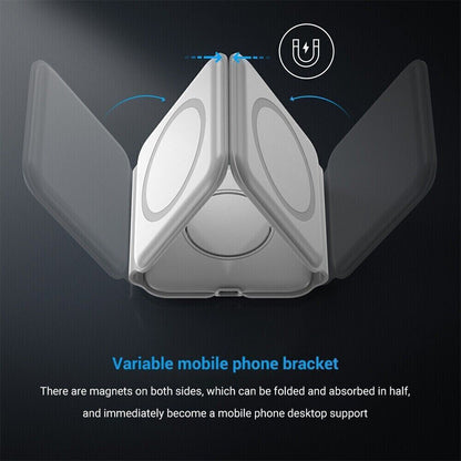 15W Fast Wireless Charging Stand for Samsung, iPhone, and LG Devices