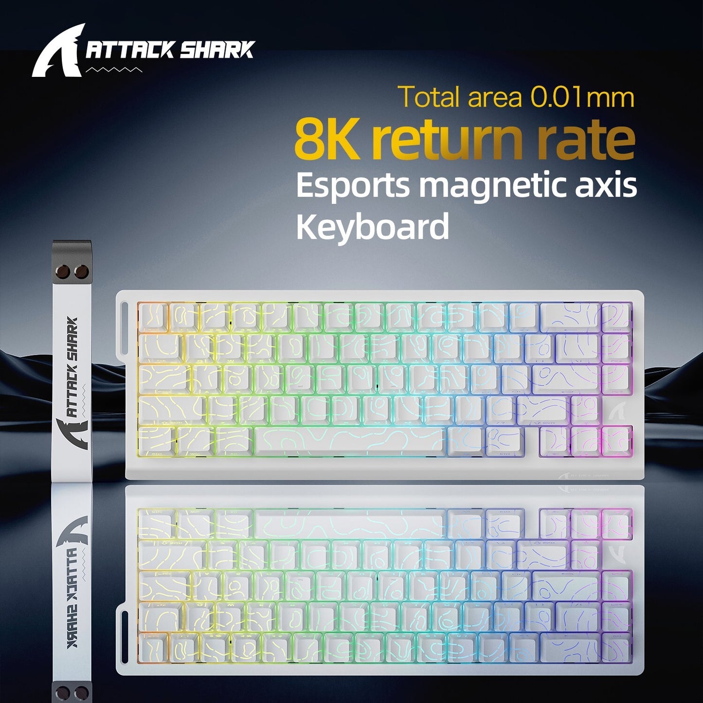 ATTACK SHARK X68 HE Rapid Trigger Mechanical Keyboard Magnetic Switch 60% Wired