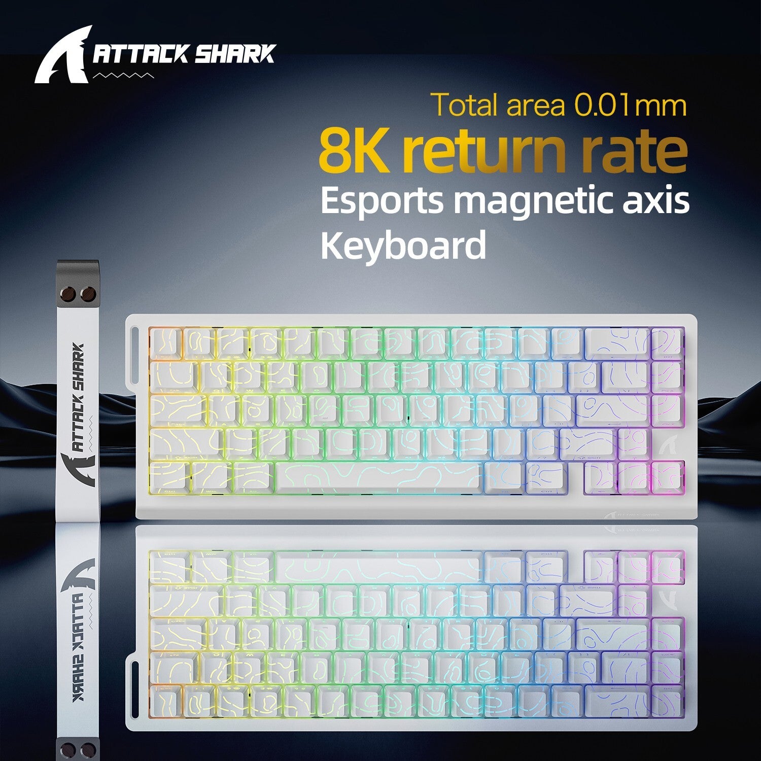 ATTACK SHARK X68 HE Rapid Trigger Mechanical Keyboard Magnetic Switch 60% Wired