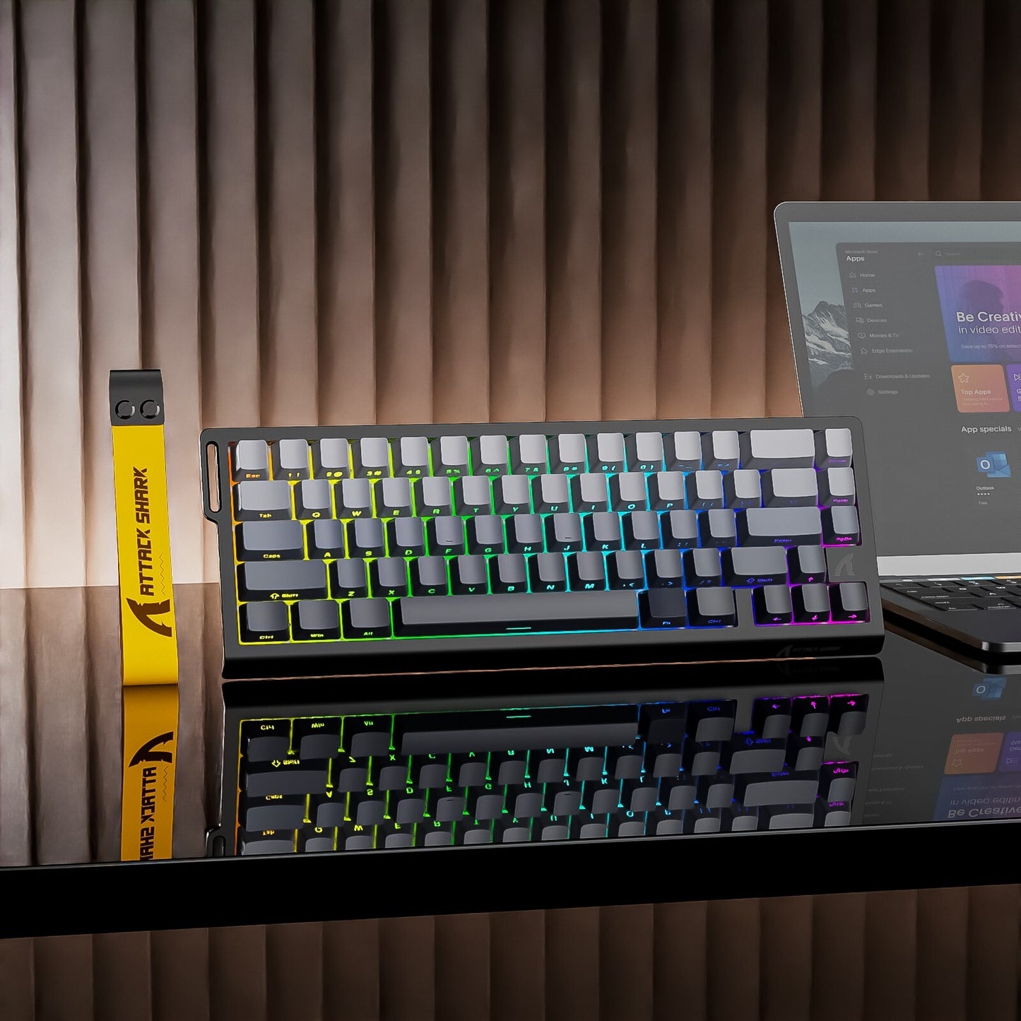 ATTACK SHARK X68 HE Rapid Trigger Mechanical Keyboard Magnetic Switch 60% Wired