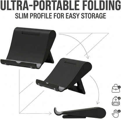 Adjustable Portable Tablet Stand Holder - Perfect for Your Office and Travel Needs (Black)