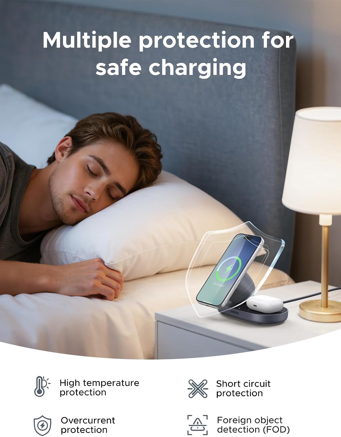 Experience Effortless Charging with the Qi2 15W 2-In-1 MagSafe Wireless Charger for iPhone and AirPods - Compact Magnetic Charging Stand