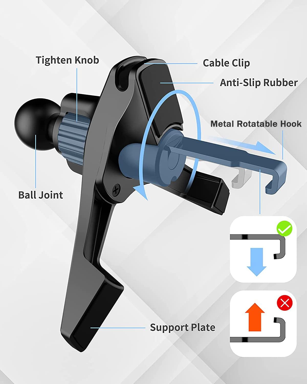 Experience the Ultimate Convenience with Our 15W Fast Wireless Phone Charger & Holder - Perfect for Car, Office, and Kitchen!