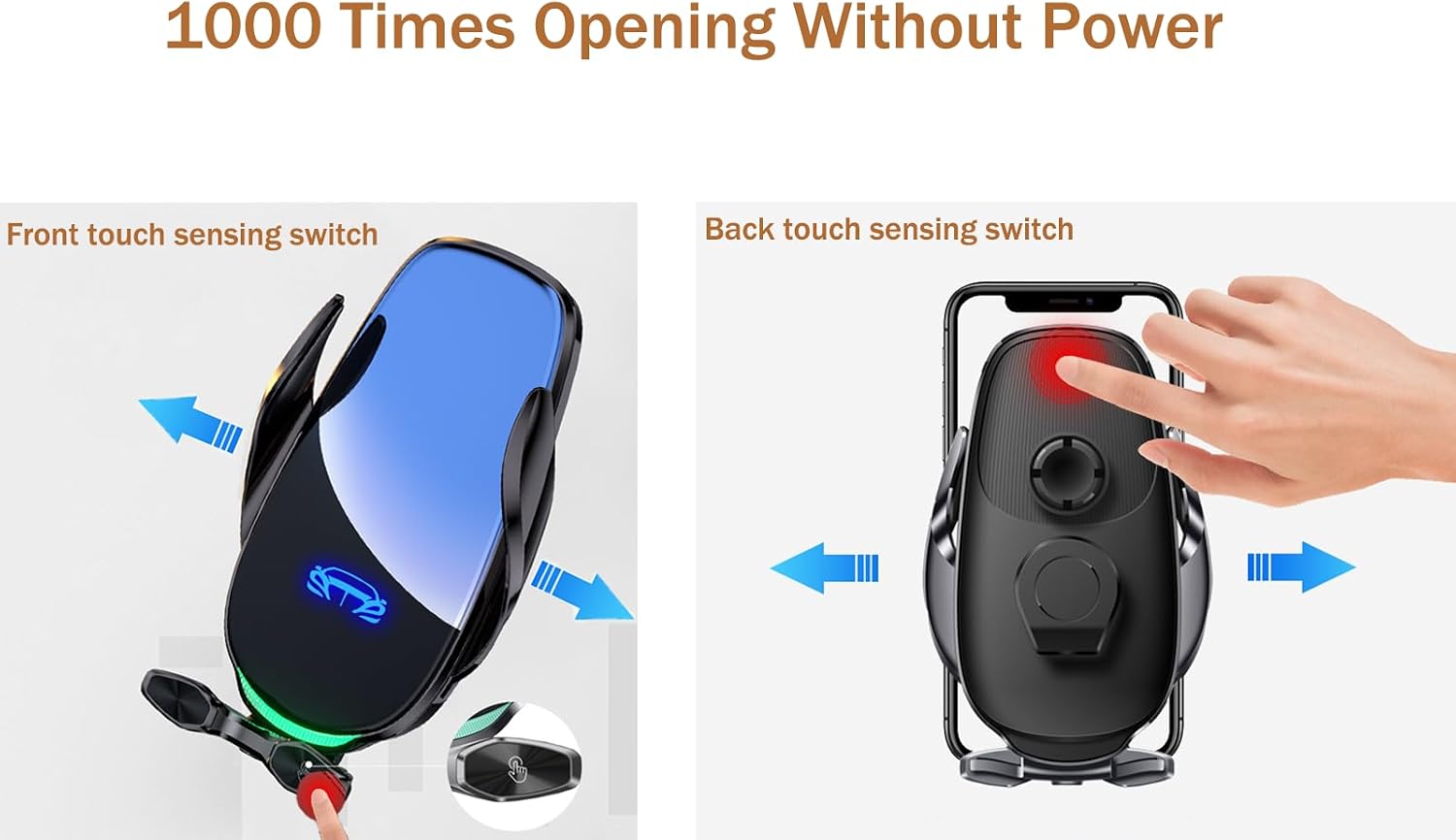 Experience the Ultimate Convenience with Our 15W Fast Wireless Phone Charger & Holder - Perfect for Car, Office, and Kitchen!