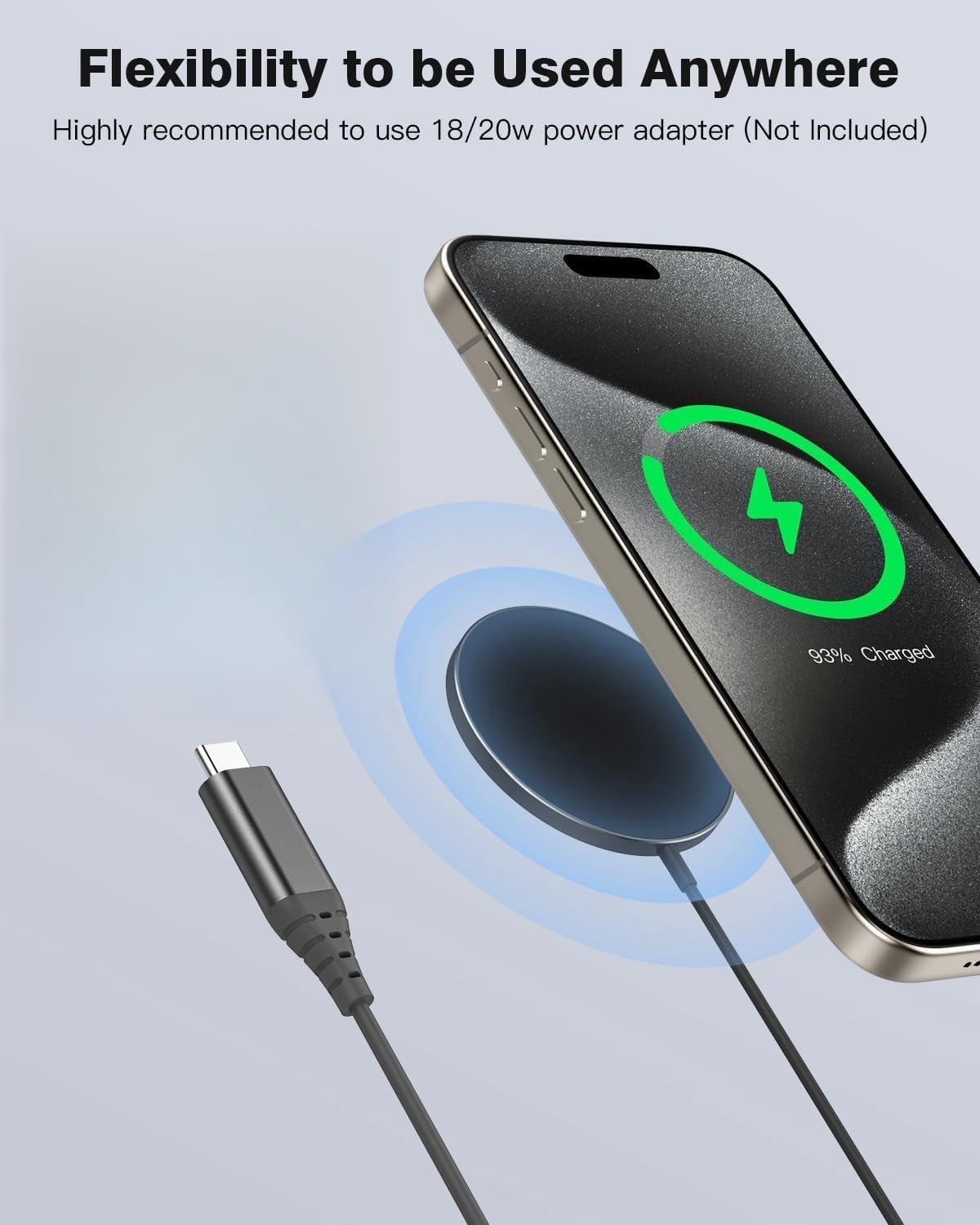 Wireless Charging Pad, HF 15W Fast Wireless Charger Station Compatible Phone 14 13 12 11 Pro Max, S23 Ultra S22 S21 FE S20 S10, 7A 7 Pro 6 5 4 3 XL (Black-1 Pack)