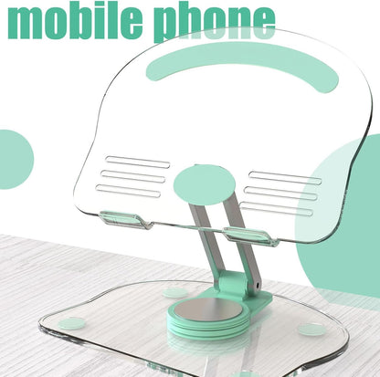 Tablet Stand Holder - Foldable Transparent Acrylic Tablet Stand for Desk | Fashionable and Multipurpose Desktop Tablet Stand for Tablets and Mobile Phones