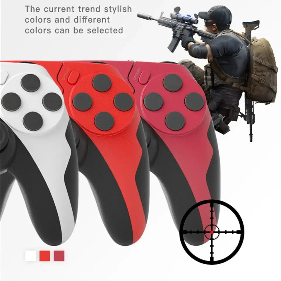 GAMINJA P48 Wireless Gamepad with Six Axis Gyroscope Game Controller for PS4 PS3 Console Wins 7 8 10 Dual Vibration PC Joystick