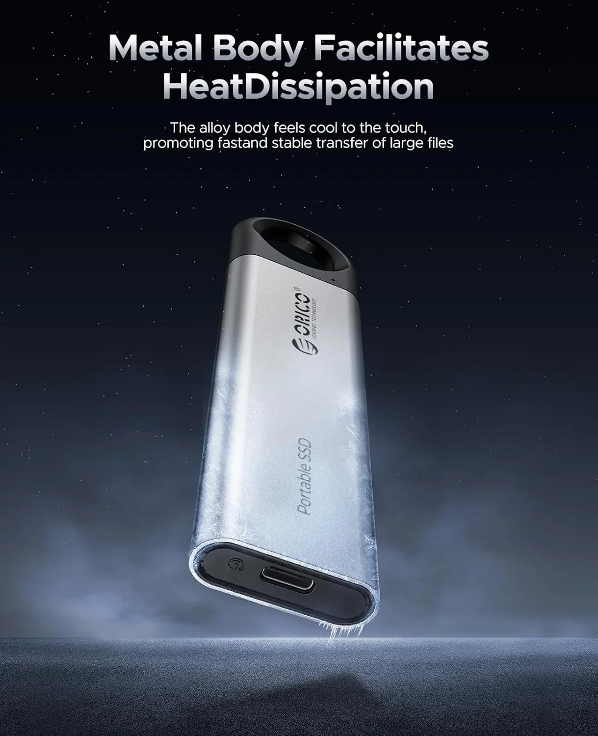 1TB External SSD up to 1050Mb/S 550Mb/S, Hanging Hole Design Portable Solid State Drive, USB C&A 2 in 1 Cable