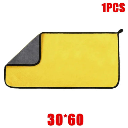 Professional Microfiber Car Cleaning Towels - Available in 1, 2, or 6 Pack for Effective Car Washing and Detailing