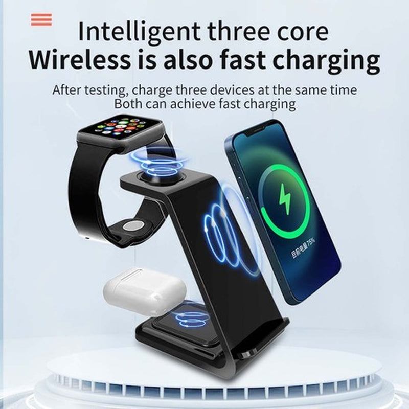 15W Fast Wireless Charging Stand for Samsung, iPhone, and LG Devices