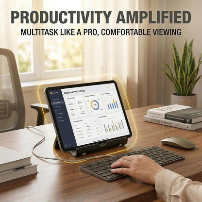 Adjustable Portable Tablet Stand Holder - Perfect for Your Office and Travel Needs (Black)