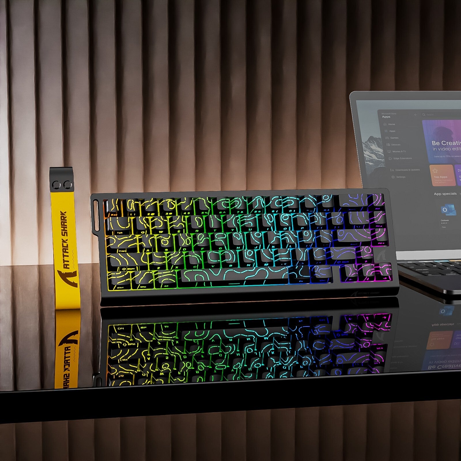 ATTACK SHARK X68 HE Rapid Trigger Mechanical Keyboard Magnetic Switch 60% Wired