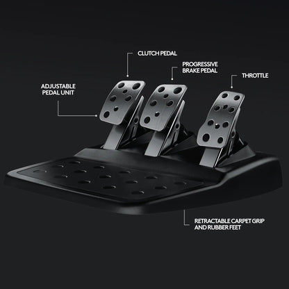 Logitech G29 Driving Force Racing Wheel with Pedals - Advanced Force Feedback, Stainless Steel Paddle Shifters, Leather Grip, USB Connectivity for PS5, PS4, PC, and Mac - Black